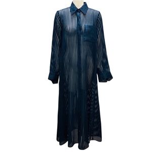TWP MIDNIGHT SILK MAXI SHIRTDRESS JENNYS GOWN